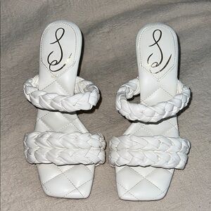 Stylish White Braided Women's Sandals